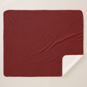 Kerst rood, massief rood, diep rood, effen rood sherpa deken (Voorkant (horizontaal))