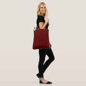 Kerst rood, massief rood, diep rood, effen rood tote bag (Op model)