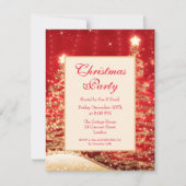 Kerst Rood met mousserende bomen  Kaart (Voorkant)