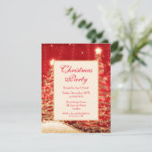 Kerst Rood met mousserende bomen  Kaart (Staand voorkant)