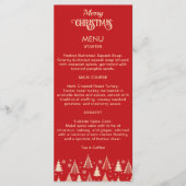Kerst rood mideeuw retro bomen feestelijk menu (Voorkant)