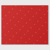 Kerst Rood Monogram Initiaal Cadeaupapier (Vlak)