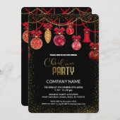 Kerst Rood  ornament diamanten Kaart (Voorkant / Achterkant)