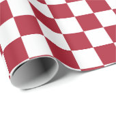 Kerst rood patroon geruit cadeaupapier (Rol Hoek)