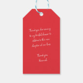 Kerst Rood Plaid Bow Gift Labels Cadeaulabel (Achterkant)