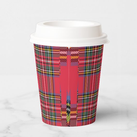 Kerst Rood Plaid Papier Cups Papieren Bekers (Rechts)