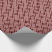 Kerst Rood Plaid Tartan Argyle Wrapping Papier (Hoek)