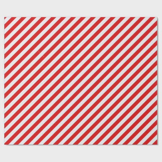 Kerst Rood Snoep Stripe Cadeaupapier (Vlak)