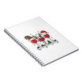 Kerst Rood Wijn Glazen Vakantie Vector Notitieboek (Rechterzijde)