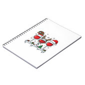 Kerst Rood Wijn Glazen Vakantie Vector Notitieboek (Linkerzijde)