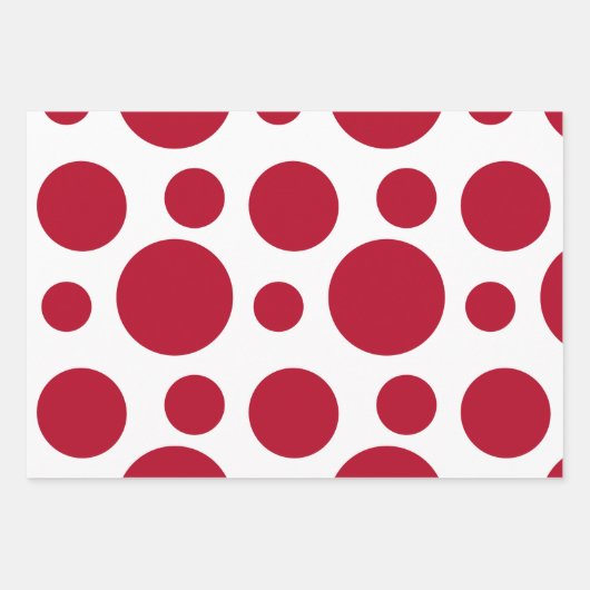 Kerst Rood & Wit 3 Cartoon Classic Patterns Inpakpapier Vel (Voorkant 2)