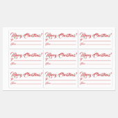 Kerst rood wit aan van blanco manuscript elegant labels (Vel)