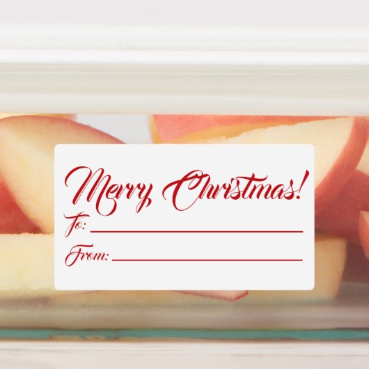 Kerst rood wit aan van blanco manuscript elegant labels (Aangebracht)