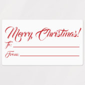Kerst rood wit aan van blanco manuscript elegant labels (Design 2)