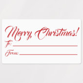 Kerst rood wit aan van blanco manuscript elegant labels (Design 1)