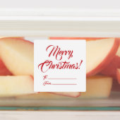 Kerst rood wit aan van blanco manuscript elegant labels (Aangebracht)