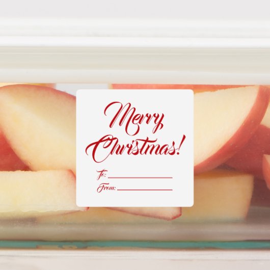 Kerst rood wit aan van blanco manuscript elegant labels (Aangebracht)