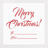 Kerst rood wit aan van blanco manuscript elegant labels (Design 1)