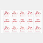 Kerst rood wit aan van blanco manuscript elegant labels (Vel)