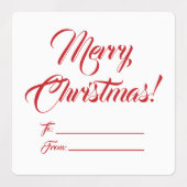 Kerst rood wit aan van blanco manuscript elegant labels (Design 2)