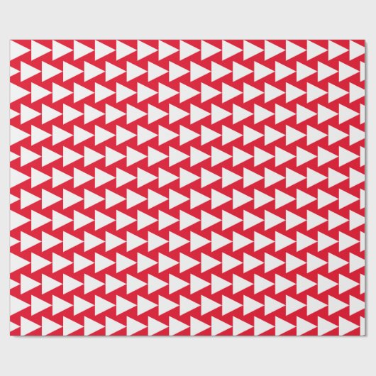 Kerst Rood Wit Abstract Cadeaupapier (Vlak)