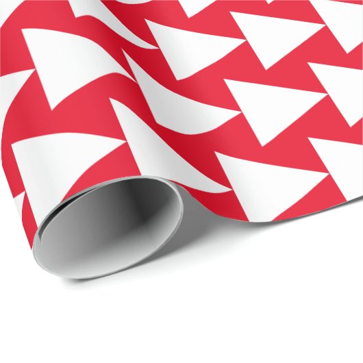 Kerst Rood Wit Abstract Cadeaupapier (Rol Hoek)