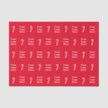 Kerst Rood & Wit Candy Cane Business Logo