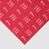 Kerst Rood & Wit Candy Cane Business Logo Tissuepapier (Detail)