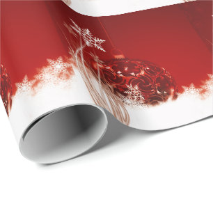 Kerst rood wit decoratie cadeaupapier