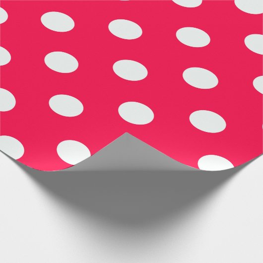 Kerst Rood Wit Elegant Sjabloon Classic Cadeaupapier (Hoek)