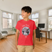 Kerst rood wit familie foto namen t-shirt