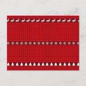 Kerst Rood Wit Gebreide Trui Feestdagenkaart (Voorkant)