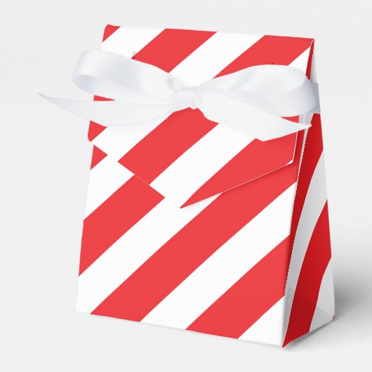 Kerst rood wit gestreepte feestelijk favoriet doze bedankdoosjes (Voorkant Zijde)