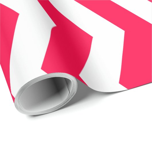 Kerst Rood Wit Gestreepte Nostalgie Sjabloon Cadeaupapier (Rol Hoek)