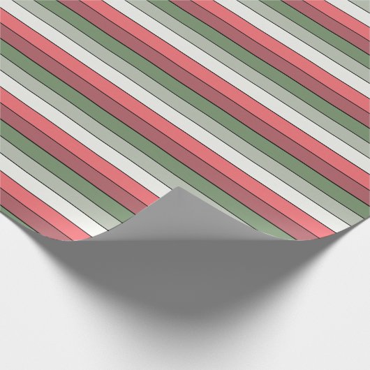 Kerst Rood Wit Groen Kleur op getextureerd papier (Hoek)