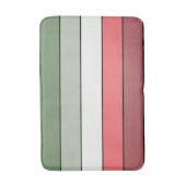 Kerst Rood Wit Groen Kleur op getextureerd papier Badmat (Voorkant Verticaal)