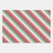 Kerst Rood Wit Groen Kleur op getextureerd papier Inpakpapier Vel (Voorkant 3)