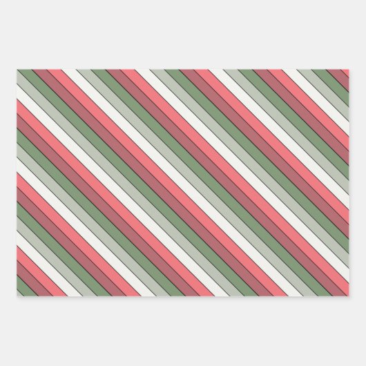 Kerst Rood Wit Groen Kleur op getextureerd papier Inpakpapier Vel (Voorkant 2)