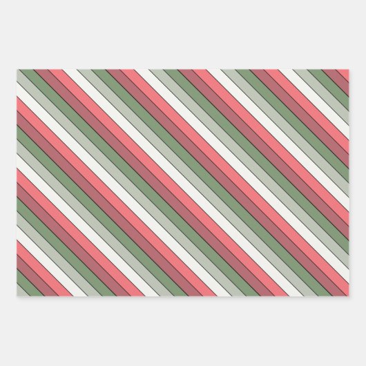 Kerst Rood Wit Groen Kleur op getextureerd papier Inpakpapier Vel (Voorkant)