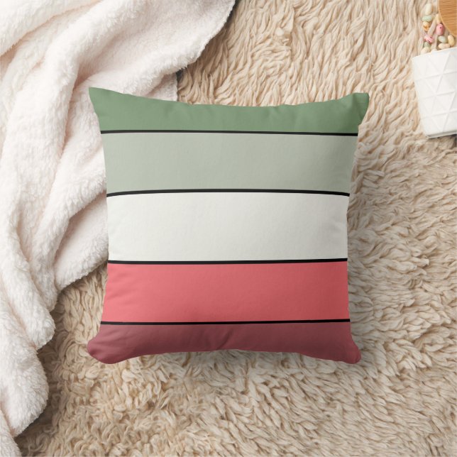 Kerst Rood Wit Groen Kleur op getextureerd papier Kussen (Deken)