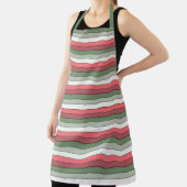 Kerst Rood Wit Groen Kleur op getextureerd papier Schort (Insitu)