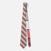Kerst Rood Wit Groen Kleur op getextureerd papier Stropdas (Voorkant)