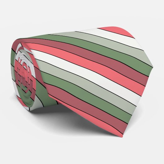 Kerst Rood Wit Groen Kleur op getextureerd papier Stropdas (Opgerold)