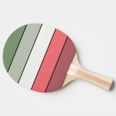 Kerst Rood Wit Groen Kleur op getextureerd papier Tafeltennisbatje (Zijkant)