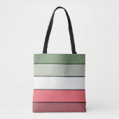 Kerst Rood Wit Groen Kleur op getextureerd papier Tote Bag (Voorkant)