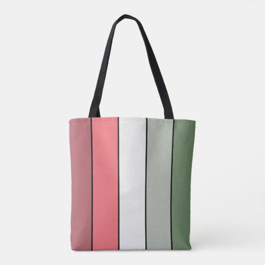 Kerst Rood Wit Groen Kleur op getextureerd papier Tote Bag (Achterkant)