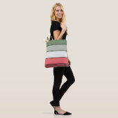 Kerst Rood Wit Groen Kleur op getextureerd papier Tote Bag (Op model)