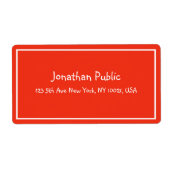 Kerst Rood Wit Hand Script Sjabloon Verzending Etiket (Voorkant)