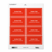 Kerst Rood Wit Handgeschreven Sjabloon Verzending Etiket (Full Sheet)