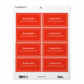 Kerst Rood Wit Kalligrafie Sjabloon Verzending Etiket (Full Sheet)